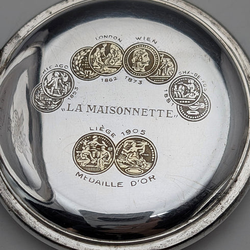 Antique La Maisonette pocket watch, circa 1910, silver side hunter case, in good working order